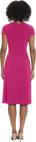 Maggy London Women's Cap Sleeve Asymmetric Draped Dress Officewear Wear to Party in Saudi Arabia
