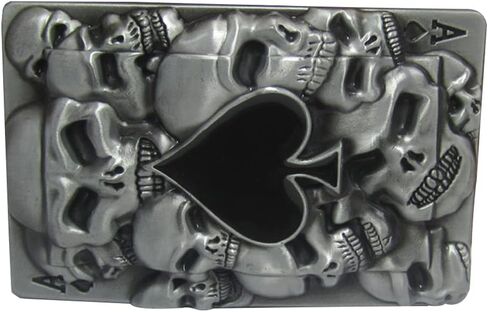 Skull Head Dice Poker Western Cowboy Vintage Punk Rock Skull Belt Buckle Gift for family or friends in Saudi Arabia