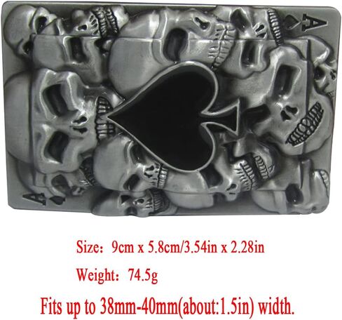 Skull Head Dice Poker Western Cowboy Vintage Punk Rock Skull Belt Buckle Gift for family or friends in Saudi Arabia