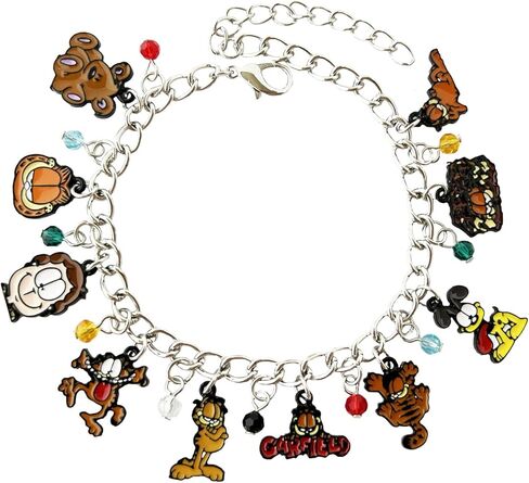 JDHFJFH Garfeld سحر سوار معدني هدايا أنيمي سلسلة ساحرة للأولاد والبنات والنساء in Kuwait