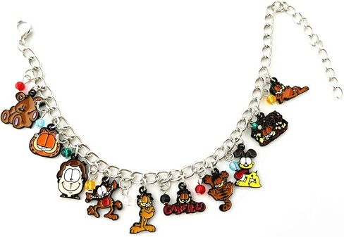 JDHFJFH Garfeld سحر سوار معدني هدايا أنيمي سلسلة ساحرة للأولاد والبنات والنساء in Kuwait