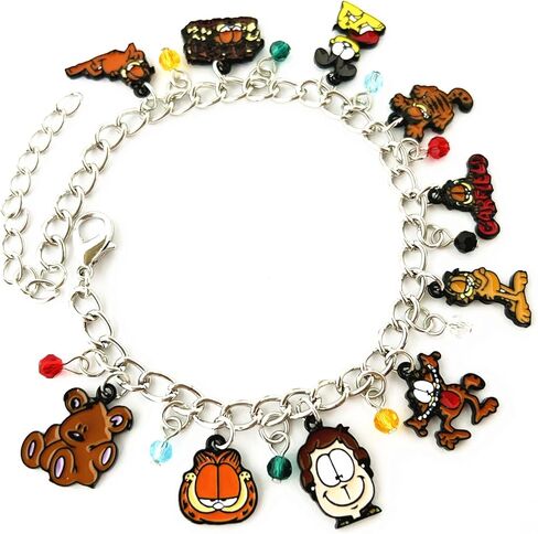 JDHFJFH Garfeld سحر سوار معدني هدايا أنيمي سلسلة ساحرة للأولاد والبنات والنساء in Kuwait