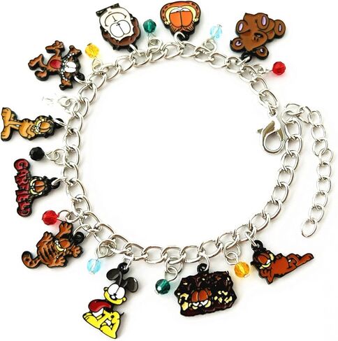 JDHFJFH Garfeld سحر سوار معدني هدايا أنيمي سلسلة ساحرة للأولاد والبنات والنساء in Kuwait