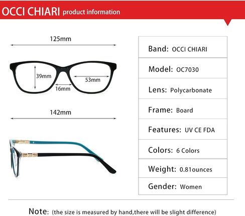 OCCI CHIARI نظارات زرقاء تحجب الضوء للنساء، نظارات كمبيوتر أنيقة على شكل عين القطة in Saudi Arabia