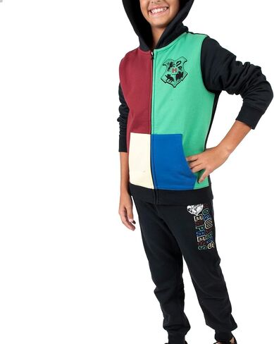 Bioworld Harry Potter Hogwarts Colors and Crest Youth Boys Zip Hoodie and Jogger Pants in Saudi Arabia