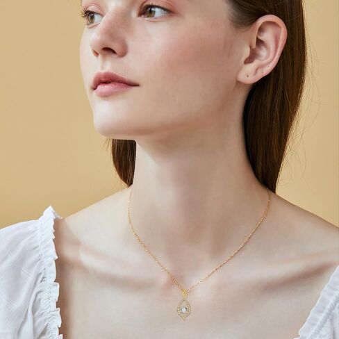 ELFRONT 14k Gold Infinity Heart/Hamsa Hand/Music Note/Claddagh/Horn Necklace Infinity Heart Jewelry Gifts for Women Girls in Kuwait