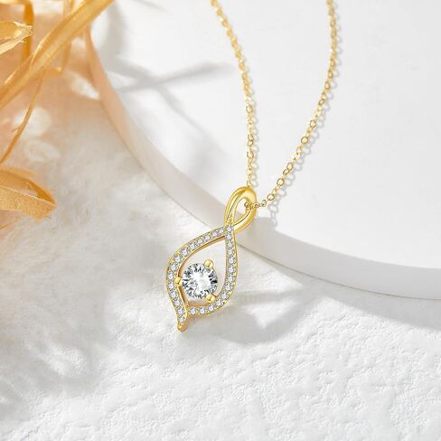 ELFRONT 14k Gold Infinity Heart/Hamsa Hand/Music Note/Claddagh/Horn Necklace Infinity Heart Jewelry Gifts for Women Girls in Kuwait