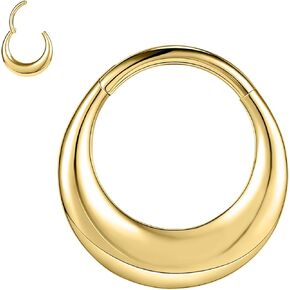 ZS 16G حلقات الأنف الحاجز للنساء والرجال، 8 مم 10 مم من الفولاذ المقاوم للصدأ الفرس الغضروف أقراط هوب الدمعة روك هيليكس ثقب المجوهرات in Kuwait