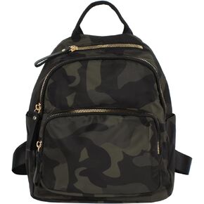 CLARA Women Backpack Pu Leather Leisure Daypack Shoulder Bag Handbag Purse, 01-black