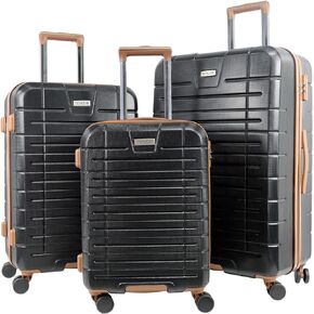 Luggage Sets,3 Piece Luggage Set Carry on Suitcase,Hardside Lightweight Luggage with Spinner Wheels Durable Travel Set for Men Women Luggage Set Clearance (20/24/28)（Black）