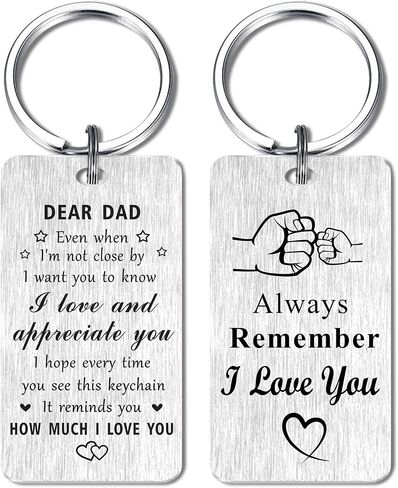 Jzxwan Dad Christmas Keychain Gifts, I Love You Dad Gifts, Appreciate Dad Birthday Gifts Fathers Day Key Chain, Father Xmas Present in Saudi Arabia