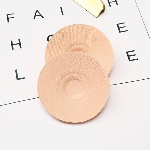 3 أزواج من وسادات الثدي القابلة لإعادة الاستخدام من OULII، أغطية حلمات غير مرئية من القطن قابلة للتنفس، فطائر الثدي للنساء (بيج) in Kuwait