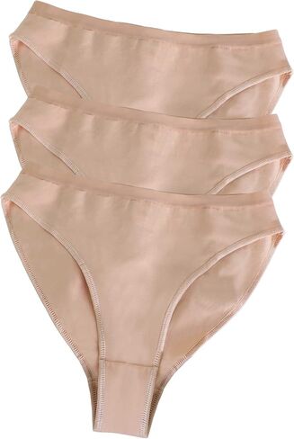 Daydance Girl's Women's Ballet Briefs Tan Cotton Seamless Dance Underwear for Gymnastics, Daily Life in Kuwait