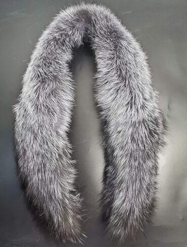 العلامات التجارية العامة 100 سم الرجال والنساء طويل طوق فرو الثعلب الطبيعي لمعطف الشتاء 39.3 "وشاح فرو الثعلب الفضي القابل للفصل in Kuwait