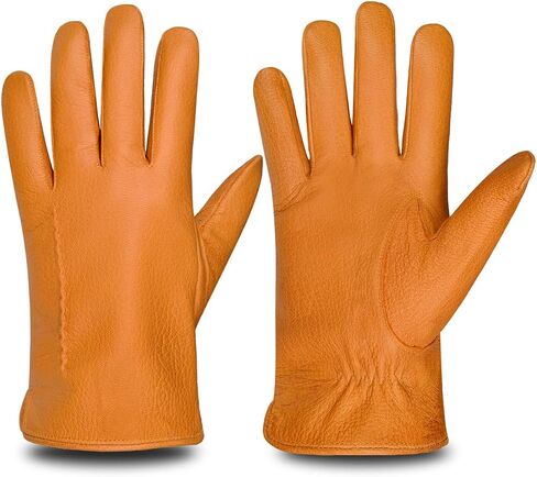Harssidanzar Mens Leather Gloves for Cold weather,Winter Warm Gloves,HM003US in Saudi Arabia