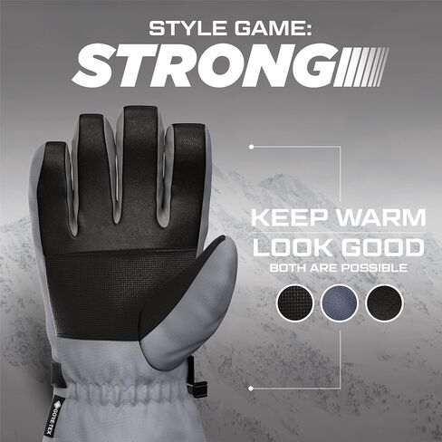 قفازات Gordini الرجالية Gore-Tex للطقس البارد والرياح على الجليد والتزلج، أشرطة قابلة للتعديل تحافظ على الدفء المعزول المقاوم للماء لفصل الشتاء in Saudi Arabia