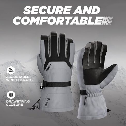 قفازات Gordini الرجالية Gore-Tex للطقس البارد والرياح على الجليد والتزلج، أشرطة قابلة للتعديل تحافظ على الدفء المعزول المقاوم للماء لفصل الشتاء in Saudi Arabia