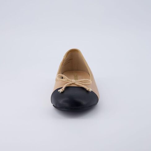 CUSHIONAIRE Women's Cardi Cap Toe Bow Flat with +Memory Foam and Wide Widths Available in Saudi Arabia