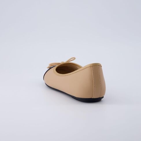 CUSHIONAIRE Women's Cardi Cap Toe Bow Flat with +Memory Foam and Wide Widths Available in Saudi Arabia