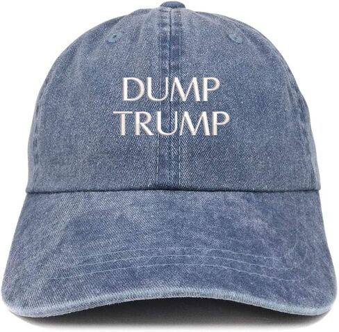أعلى مستوى الملابس تفريغ ترامب النص المطرزة الانظار غير منظم الصباغ مصبوغ للجنسين البيسبول أبي قبعة in Kuwait