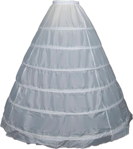 miccostumes Women's Petticoat 6 Hoop Floor Length Lolita Wedding Princess Dressball Ball Gown Underskirt Cosplay Accessory in Saudi Arabia