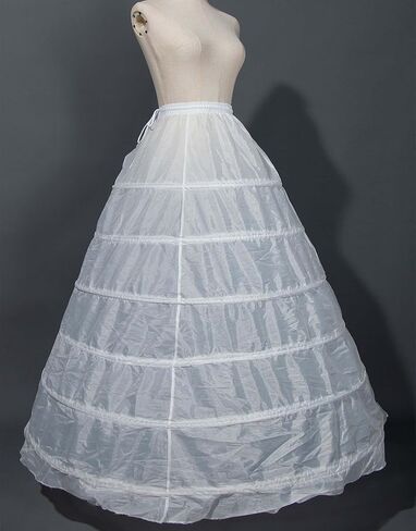 miccostumes Women's Petticoat 6 Hoop Floor Length Lolita Wedding Princess Dressball Ball Gown Underskirt Cosplay Accessory in Saudi Arabia