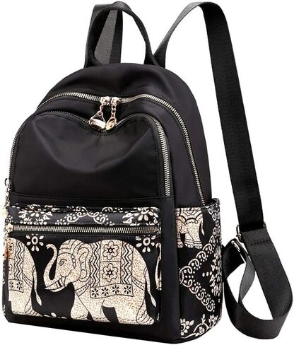 كلارا التمويه المرأة حقيبة ظهر صغيرة النايلون الترفيه Daypack مطبوعة حقيبة كتف حقيبة يد محفظة (التمويه) in Kuwait