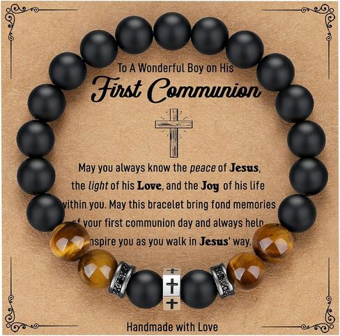TONY & SANDY Valentines Day Gifts for Him Men Boys Cross Bracelet Cool Gifts for Teen Boys Son Grandson Nephew, Birthday Christmas Confirmation Easter Gifts for Teens Adults Teenage Boys in Saudi Arabia