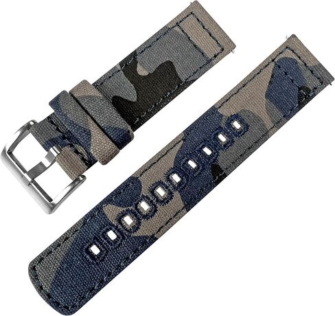 أحزمة ساعة بارتون القماشية المموهة سريعة الفك - اختر اللون والعرض - 18 مم، 19 مم، 20 مم، 21 مم، 22 مم، 23 مم، أو 24 مم in Kuwait