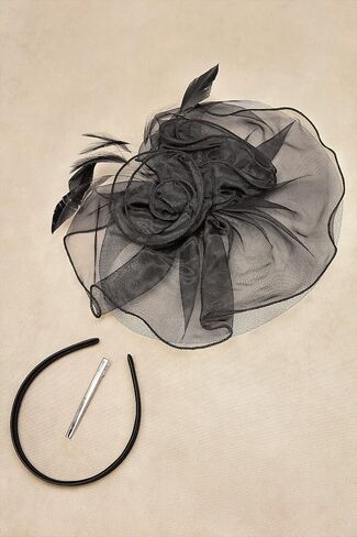 BABEYOND Tea Party Fascinator Hat Pillbox Hat Fascinator Veil Derby Hat Headband in Saudi Arabia