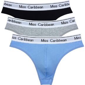 ENGKELAI 3 Pack Men's sexy thong, sports fitness cotton briefs, seamless T-shirts