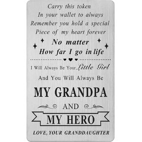 LGQDYMZ Grandpa Birthday Card Gifts - Grandpa Birthday Wallet Cards Gift from Granddaughter Grandkids in Kuwait