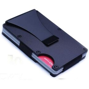 Metal Card Holder Money Clip, Golden^Li RFID Blocking Slim Carbon Fiber Wallet Minimalist Credit ID Card Holder for Men in Saudi Arabia
