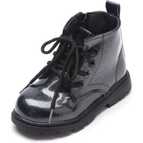 أحذية Mesiiloly للأطفال الصغار مع سحاب جانبي للأطفال، أحذية كاحل لامعة مقاومة للماء للأولاد والبنات in Kuwait