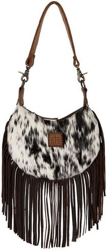 STS Ranchwear Cowhide Nellie Fringed Handbag, Brown in Saudi Arabia