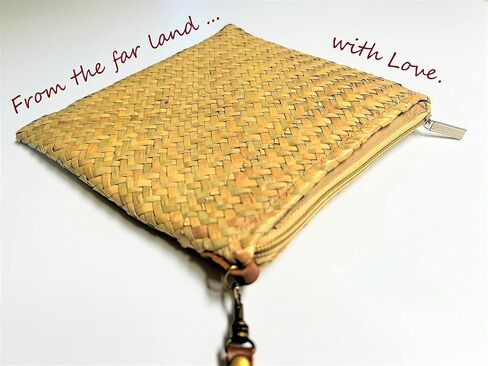 ViJade Handmade Seagrass Woven Straw Wallet Purse Handbag with Fabric Lining for Varied Occasions and Lifestyles in Saudi Arabia