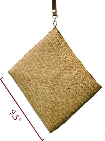 ViJade Handmade Seagrass Woven Straw Wallet Purse Handbag with Fabric Lining for Varied Occasions and Lifestyles in Saudi Arabia