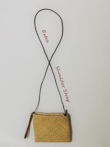 ViJade Handmade Seagrass Woven Straw Wallet Purse Handbag with Fabric Lining for Varied Occasions and Lifestyles in Saudi Arabia
