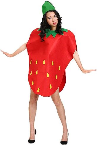 La moriposa Unisex Kids Halloween Pumpkin Strawberry Apple Watermelon Tree Costume Dress Set Fruits Costume Suit with Hat in Saudi Arabia