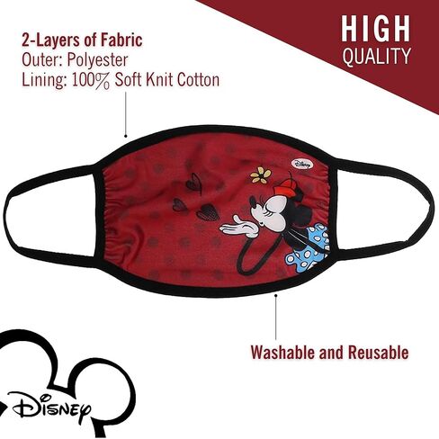 كونسبت ون قناع وجه منقط وكيسز بتصميم ميني ماوس من ديزني، متعدد الالوان، قطعة واحدة (عبوة من قطعة واحدة) in Kuwait