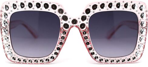 SA106 Kids Size Girls Bling Concave Engraving Iced Out Rectangular Butterfly Sunglasses in Kuwait