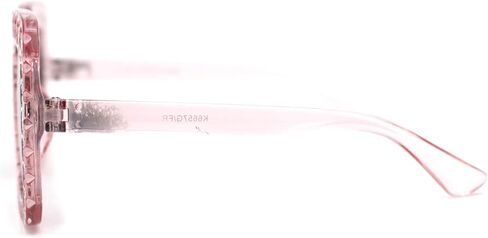 SA106 Kids Size Girls Bling Concave Engraving Iced Out Rectangular Butterfly Sunglasses in Kuwait