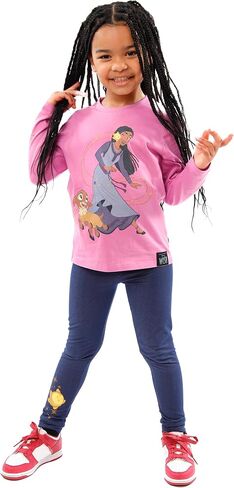 Disney Wish Girls Top And Leggings Set | Asha And Wish Coordinating Outfit | Girls' Clothing Sets in Saudi Arabia