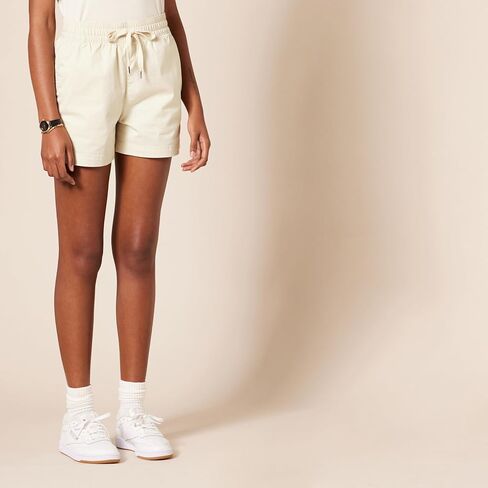 Amazon Essentials Women's Stretch Cotton Pull-on Mid Rise Relaxed-fit Short in Saudi Arabia