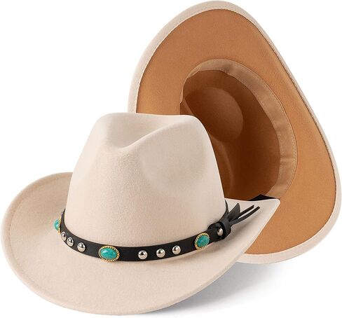 قبعات راعية البقر الغربية ذات لونين للرجال والنساء من Lisianthus in Kuwait