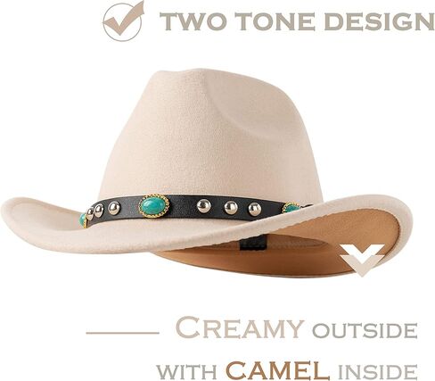 قبعات راعية البقر الغربية ذات لونين للرجال والنساء من Lisianthus in Kuwait