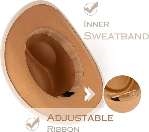 قبعات راعية البقر الغربية ذات لونين للرجال والنساء من Lisianthus in Kuwait