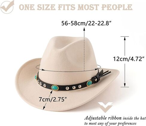 قبعات راعية البقر الغربية ذات لونين للرجال والنساء من Lisianthus in Kuwait