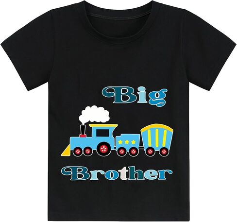 قميص Big Brother للأولاد الصغار تمت ترقيته إلى قمصان Big Bro Monster Truck Dino للأطفال الأولاد من عمر 2 إلى 7 سنوات in Kuwait