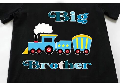 قميص Big Brother للأولاد الصغار تمت ترقيته إلى قمصان Big Bro Monster Truck Dino للأطفال الأولاد من عمر 2 إلى 7 سنوات in Kuwait